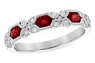 A272-77017: LDS WED RG .74 RUBY 1.00 TGW (4x3MM RUBY)
