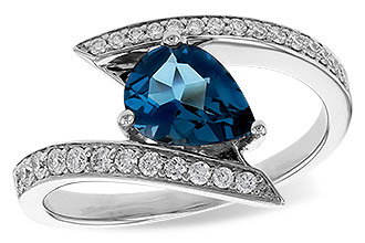 A274-56126: LDS RG 1.04 LONDON BLUE TOPAZ 1.28 TGW (8x6MM)