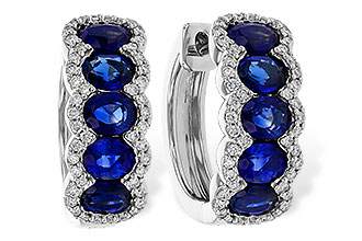 B274-62462: EARRINGS 2.32 TW SAPPHIRE 2.57 TGW