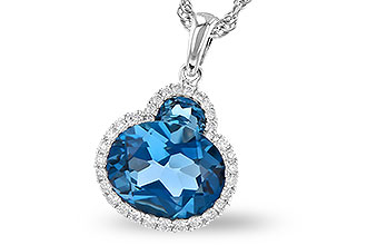 D272-79807: NECK 2.86 LONDON BLUE TOPAZ 3.00 TGW (10X8 OVAL)