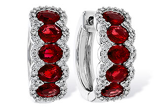 D274-61635: EARRINGS 2.20 TW RUBY 2.45 TGW